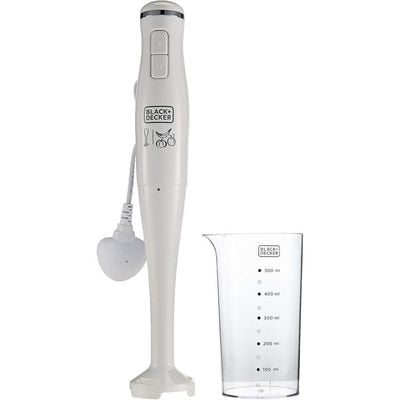 Black + Decker Stick Blender , Hand Blender, 300W, White, Sb2500-B5