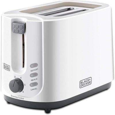 Black + Decker Toaster , Toaster, 750W, 2 Slice, White, Et125-B5