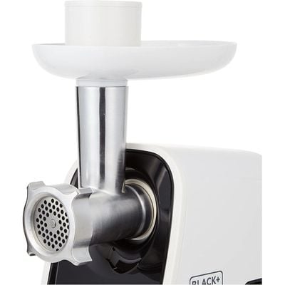 Black + Decker Meat Mincer , Meat Mincer, 1500W, 3-In-1 Meat Mincer/Grinder/Sausage Maker, White, Fm1500-B5