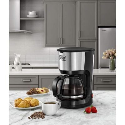 Black + Decker Coffee Maker , Coffee Maker, 750W, 10 Cup Coffee Maker, Black, Dcm750S-B5