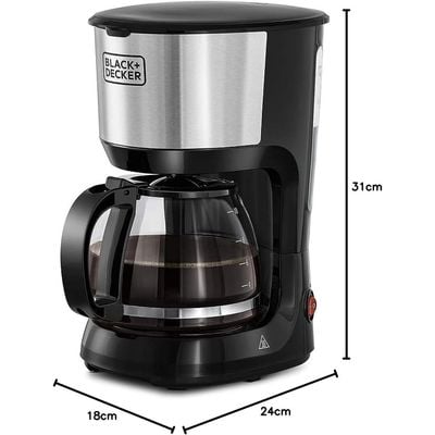 Black + Decker Coffee Maker , Coffee Maker, 750W, 10 Cup Coffee Maker, Black, Dcm750S-B5