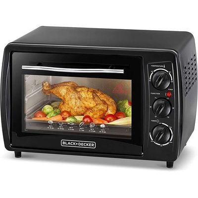 Black + Decker Electric Oven , Electric Oven, 19 L, 1380W, 90-230 Temp, Black, Tro19Rdg-B5