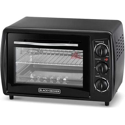 Black + Decker Electric Oven , Electric Oven, 19 L, 1380W, 90-230 Temp, Black, Tro19Rdg-B5