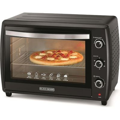 Black + Decker Electric Oven , Electric Oven, 70L, Double Glass, Double Grill With Convection, Black, Tro70Rdg-B5