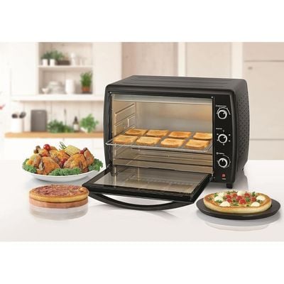 Black + Decker Electric Oven , Electric Oven, 70L, Double Glass, Double Grill With Convection, Black, Tro70Rdg-B5