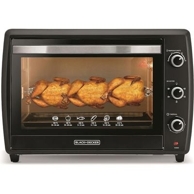 Black + Decker Electric Oven , Electric Oven, 70L, Double Glass, Double Grill With Convection, Black, Tro70Rdg-B5