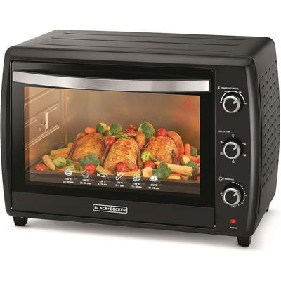 Black + Decker Electric Oven , Electric Oven, 70L, Double Glass, Double Grill With Convection, Black, Tro70Rdg-B5