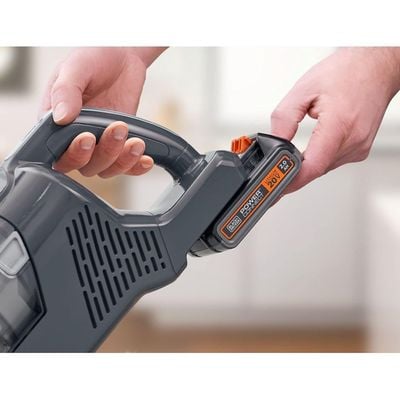 Black + Decker Cordless Stick Vacs , Cordless Handle Vacuum Cleaner, 3-In-1, 18 V, Bagless Floor & Handheld Vacuum Cleaner With Electric Brush, 2 Suction Levels, Wireless, Includes Wall Mount, Silver, Bhfea18D1-Gb