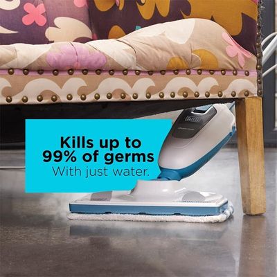 Black + Decker Steam Mop , Steam Mop, 1300W, 10-In-1 Steam Mop, White, Fsm13E1-B5