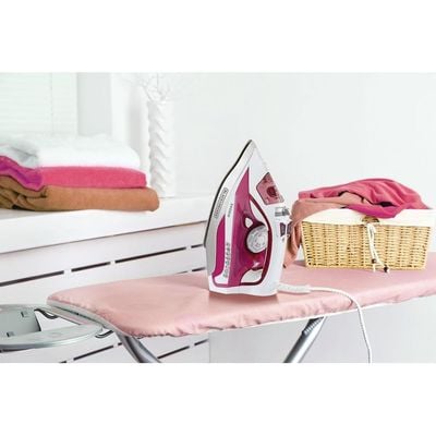 Black + Decker Steam Irons , Steam Irons, 2400W, Ceramic Soleplate Magenta, White, X2400-B5