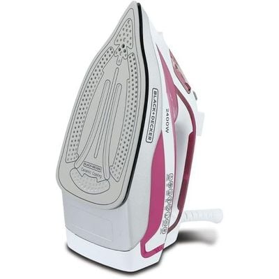 Black + Decker Steam Irons , Steam Irons, 2400W, Ceramic Soleplate Magenta, White, X2400-B5