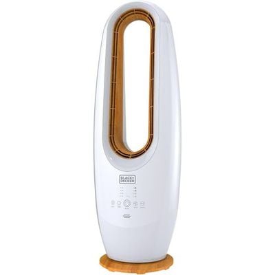 Black + Decker Fan , Bladeless Fan, 85Cm, 70W, 2-In-1, Cool-White Led Lamp, Remote Control, 60° Oscillation, White, Fbl85-B5