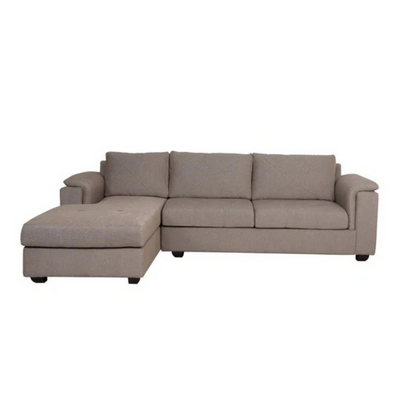 Andres RHS 3 Seater Sofa Lounger - Smokey Grey, 210cm W x  180cm D x 85cm H