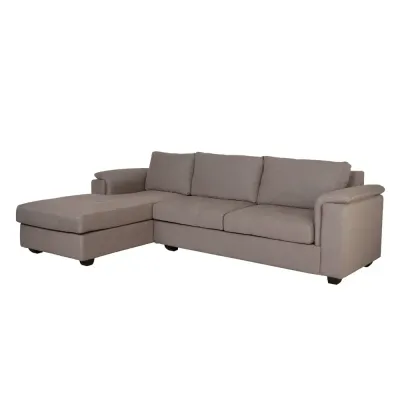 Andres RHS 3 Seater Sofa Lounger - Smokey Grey, 210cm W x  180cm D x 85cm H