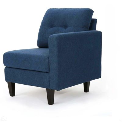 Emmie Mid Century Sectional Sofa 5-piece Sectional Sofa Set - Blue, 225cm W x 225cm D x 90cm H