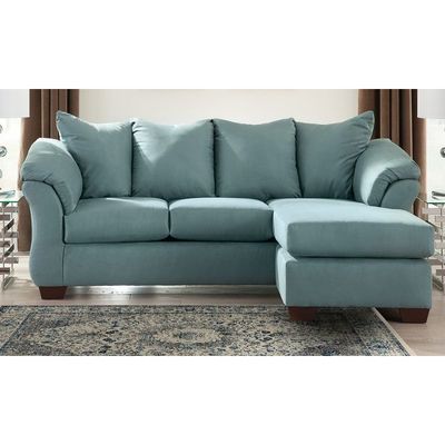  Huntsville Linen Modular Couch - Light Green, 220cm W x 160cm D x 90cm H