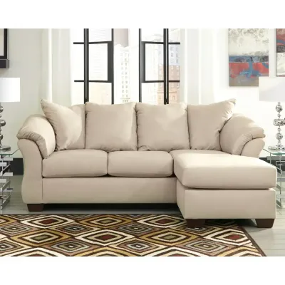  Huntsville Linen Modular Couch - White, 220cm W x 160cm D x 90cm H