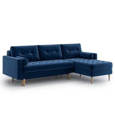  Corner Sofa Reversible - Blue, 85cm H x 235cm W x 160cm D