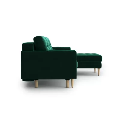  Corner Sofa Reversible - Dark Green, 85cm H x 235cm W x 160cm D