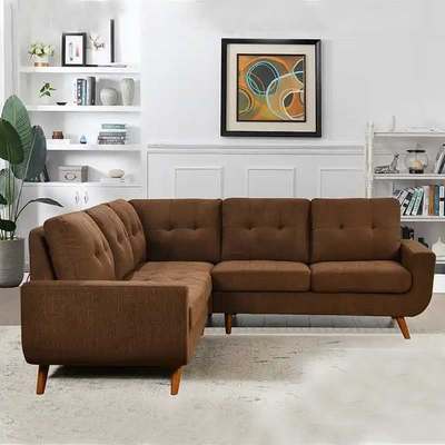 Reversible Sleeper Sectional Sofa  - Chestnut Brown, 225cm W x 225cm D x 90cm H