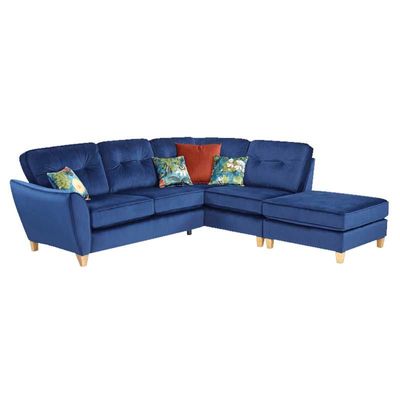 Gaelle U Shaped Sectional Sofa  - Blue, 230 cm W x 200 cm D x 90 cm H