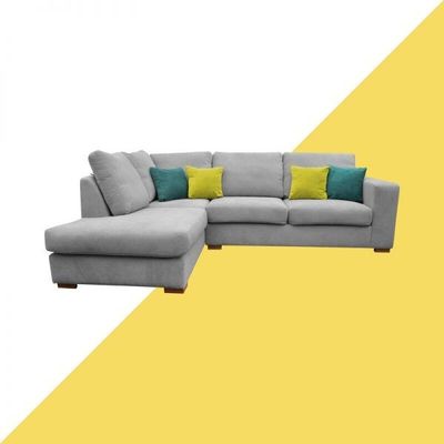 Ruairidh Corner Couch Sofa  - Grey, 220cm W x 135cm D x 90cm H