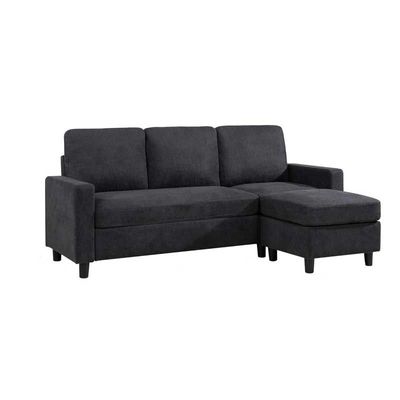 Aves Reversible Modular Sectional Sofa - Black, 195cm W x 135cm D x 90cm H