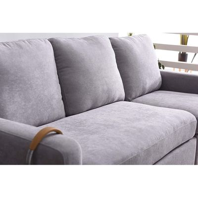 Aves Reversible Modular Sectional Sofa - Light Gray, 195cm W x 135cm D x 90cm H