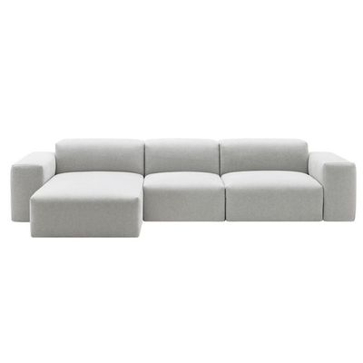 Morris Sectional with Chaise Lounge  - Light grey, 240 cm W x 160cm D x 75cm H