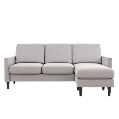  Botkin Right Hand Facing Chaise Longue - Gray, 210cm W x 150cm D x 85cm H