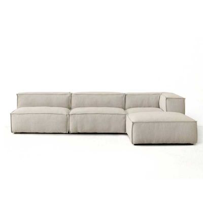  Modern Modular L-shape Sofa - Beige, 276cm W x 180cm D x  67cm H