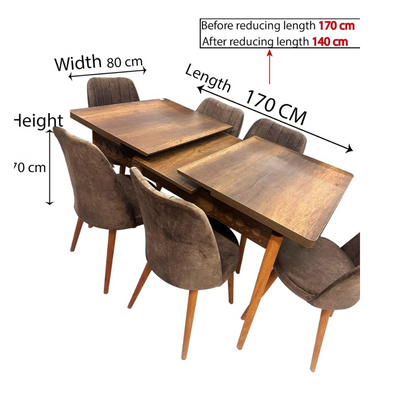 LHFHOMT-7 Pieces Dining Sets 1+6 Seater dining Table Set, Furniture for dining room