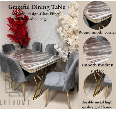 LHFHOMT-7 Pieces Dining Sets 1+6 Seater dining Table Set, Furniture for dining room