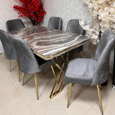 LHFHOMT-7 Pieces Dining Sets 1+6 Seater dining Table Set, Furniture for dining room