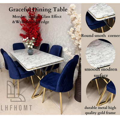 LHFHOMT-7 Pieces Dining Sets 1+6 Seater dining Table Set, Furniture for dining room