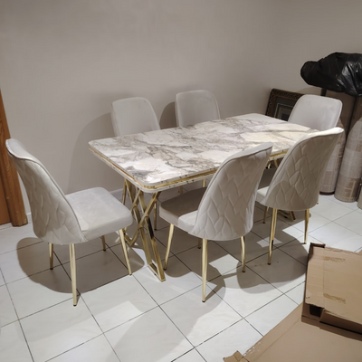 LHFHOMT-7 Pieces Dining Sets 1+6 Seater dining Table Set, Furniture for dining room