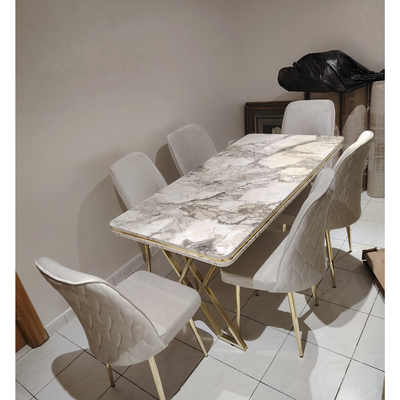 LHFHOMT-7 Pieces Dining Sets 1+6 Seater dining Table Set, Furniture for dining room