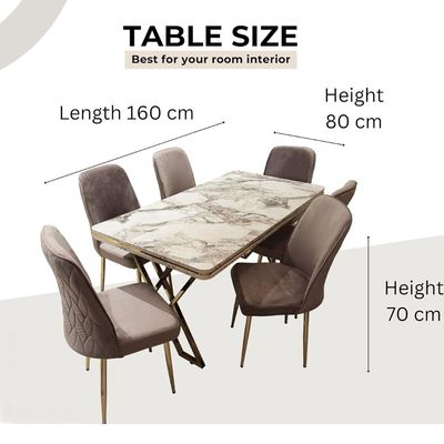 LHFHOMT-7 Pieces Dining Sets 1+6 Seater dining Table Set, Furniture for dining room
