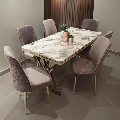 LHFHOMT-7 Pieces Dining Sets 1+6 Seater dining Table Set, Furniture for dining room