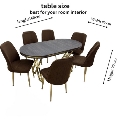 LHFHOMT-7 Pieces Dining Sets 1+6 Seater dining Table Set, Furniture for dining room