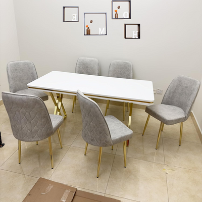 LHFHOMT-7 Pieces Dining Sets 1+6 Seater dining Table Set, Furniture for dining room