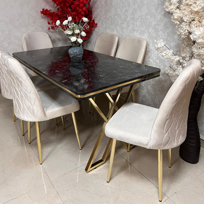 LHFHOMT-7 Pieces Dining Sets 1+6 Seater dining Table Set, Furniture for dining room