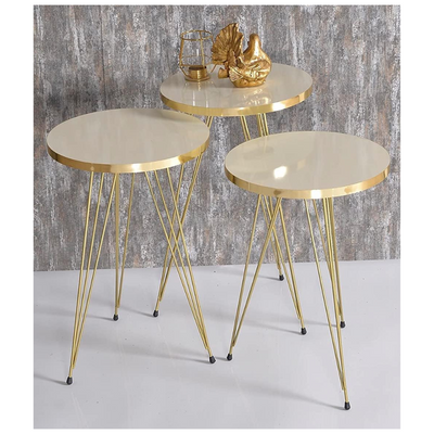 LHFHOMT-4 Piece COFFEE TABLE Living Room Table Set,1 Coffee Table and 3 Nesting Tables, Free Fixing for Living Room, Sofa Side