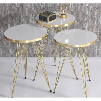 LHFHOMT-4 Piece COFFEE TABLE Living Room Table Set,1 Coffee Table and 3 Nesting Tables, Free Fixing for Living Room, Sofa Side