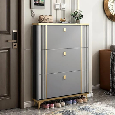LHFHOMT Wooden Shoe Cabinet to Organize the Shoes – Sturdy Shoe Cabinet With 3 Flip Doors
