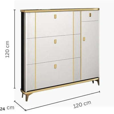 LHFHOMT Wooden Shoe Cabinet to Organize the Shoes – Sturdy Shoe Cabinet With Flip Doors