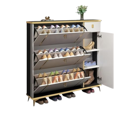 LHFHOMT Wooden Shoe Cabinet to Organize the Shoes – Sturdy Shoe Cabinet With Flip Doors