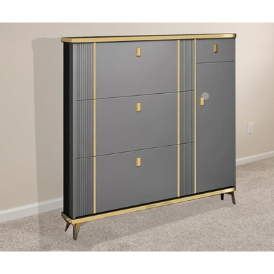 LHFHOMT Wooden Shoe Cabinet to Organize the Shoes – Sturdy Shoe Cabinet With  Flip Doors