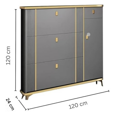 LHFHOMT Wooden Shoe Cabinet to Organize the Shoes – Sturdy Shoe Cabinet With  Flip Doors