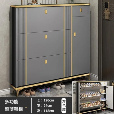 LHFHOMT Wooden Shoe Cabinet to Organize the Shoes – Sturdy Shoe Cabinet With  Flip Doors